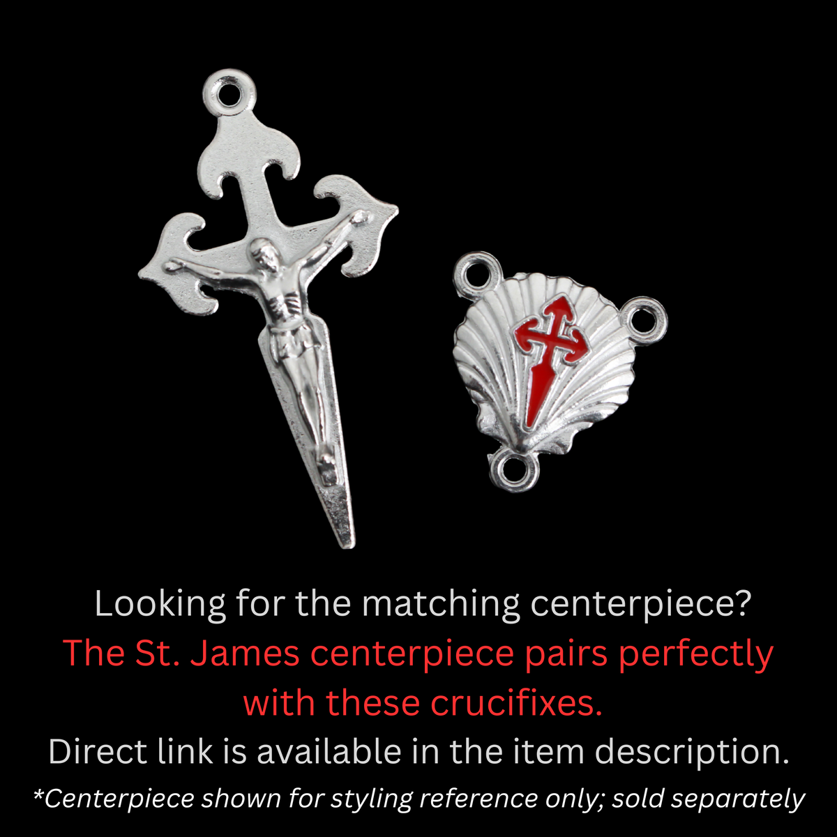 St James the Greater Pilgrim Crucifix Cross - Camino de Santiago, 5pcs