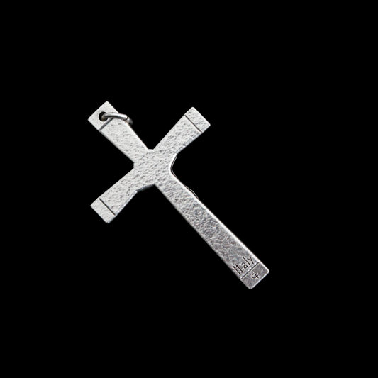 Textured Crucifix Cross with Angels on Each End 2" Long