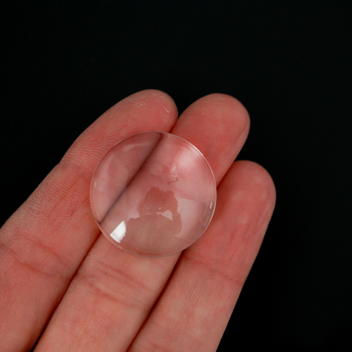 Clear Glass Cabochons 25mm Round for Rosaries, Pendants, Magnets - 20pcs