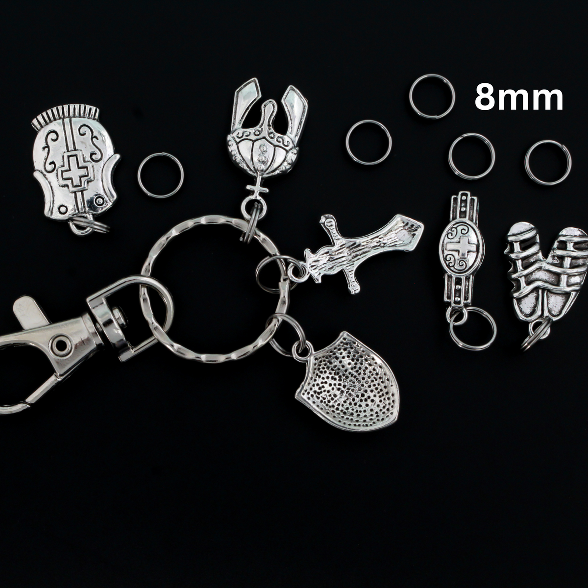 8mm Split Jump Rings - Stainless Steel Double Loop Rings, 100pcs