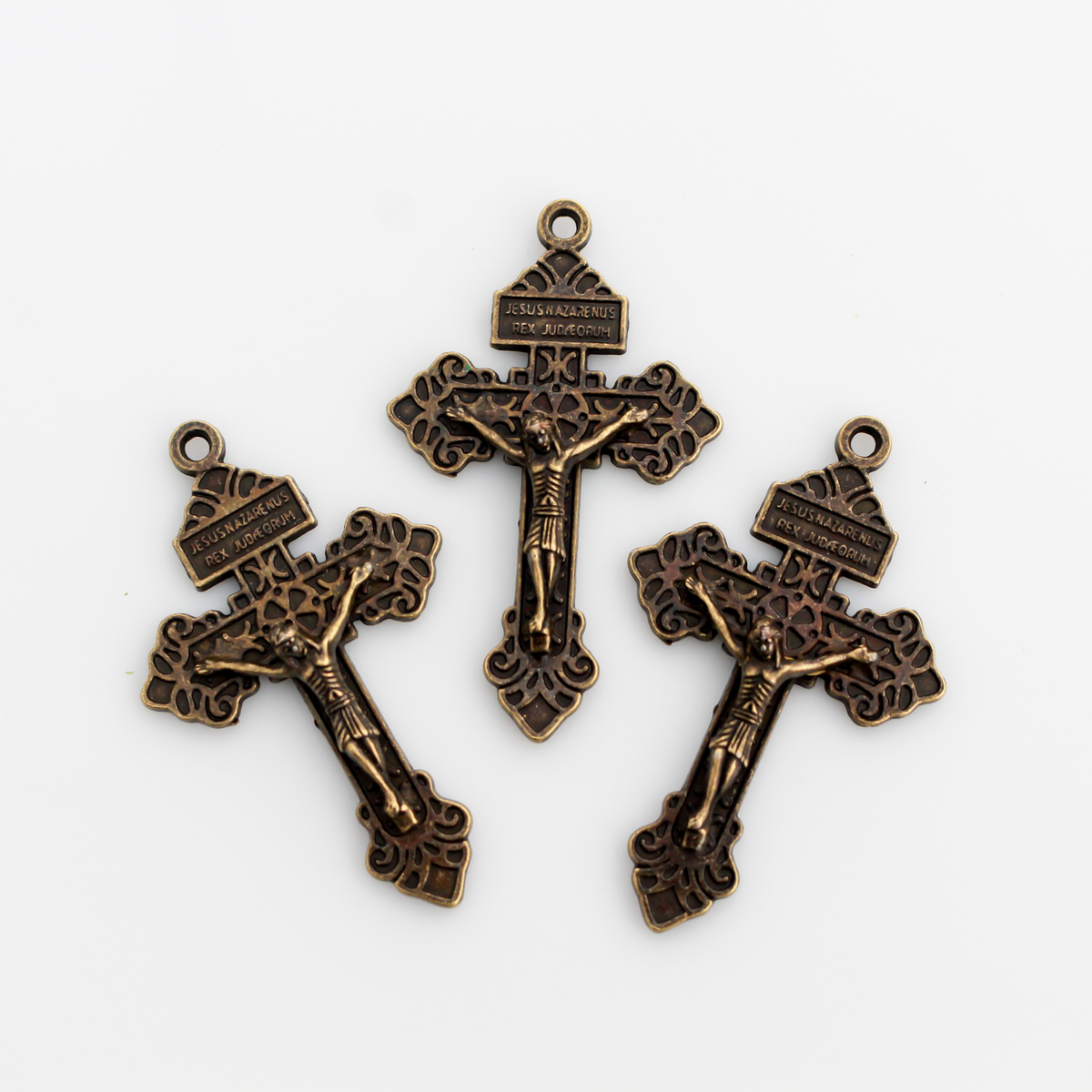 Bronze Indulgence Pardon Crucifix 2-1/8