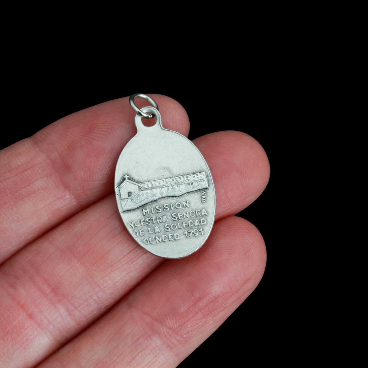Mission Nuestra Señora de la Soledad Medal With Our Lady of Solitude - Made in Italy