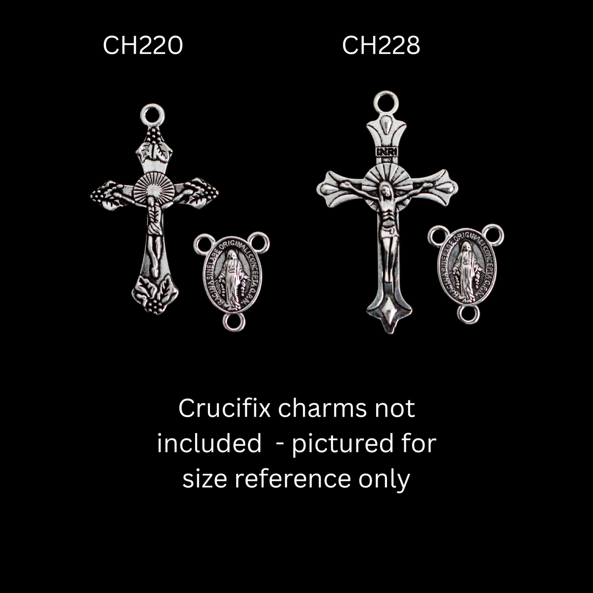 Mini Miraculous Medal Rosary Centerpieces in Antique Silver Tone Color, 25pcs
