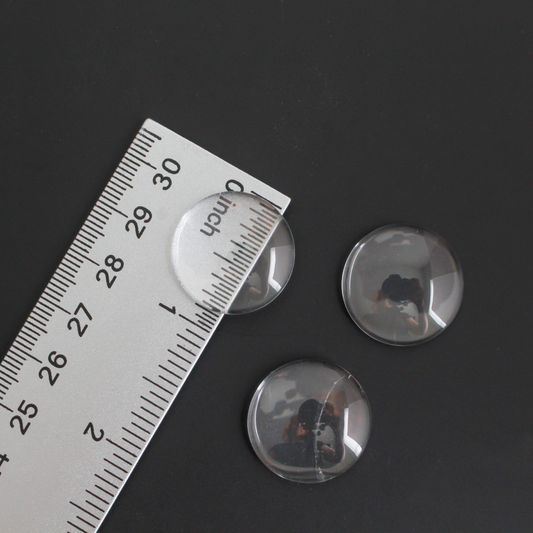 22mm Clear Glass Cabochons – Pack of 10 | Half Round Dome for Photo Pendants, Cameos, Religious Art