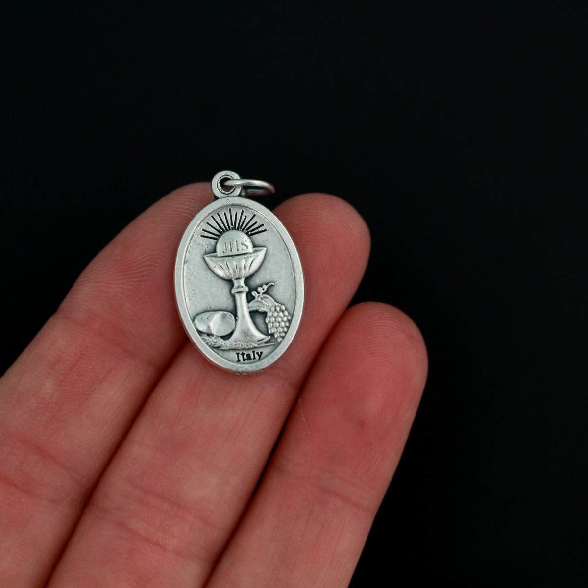 First Holy Communion Sacrament Medal with Holy Spirit - Made in Italy