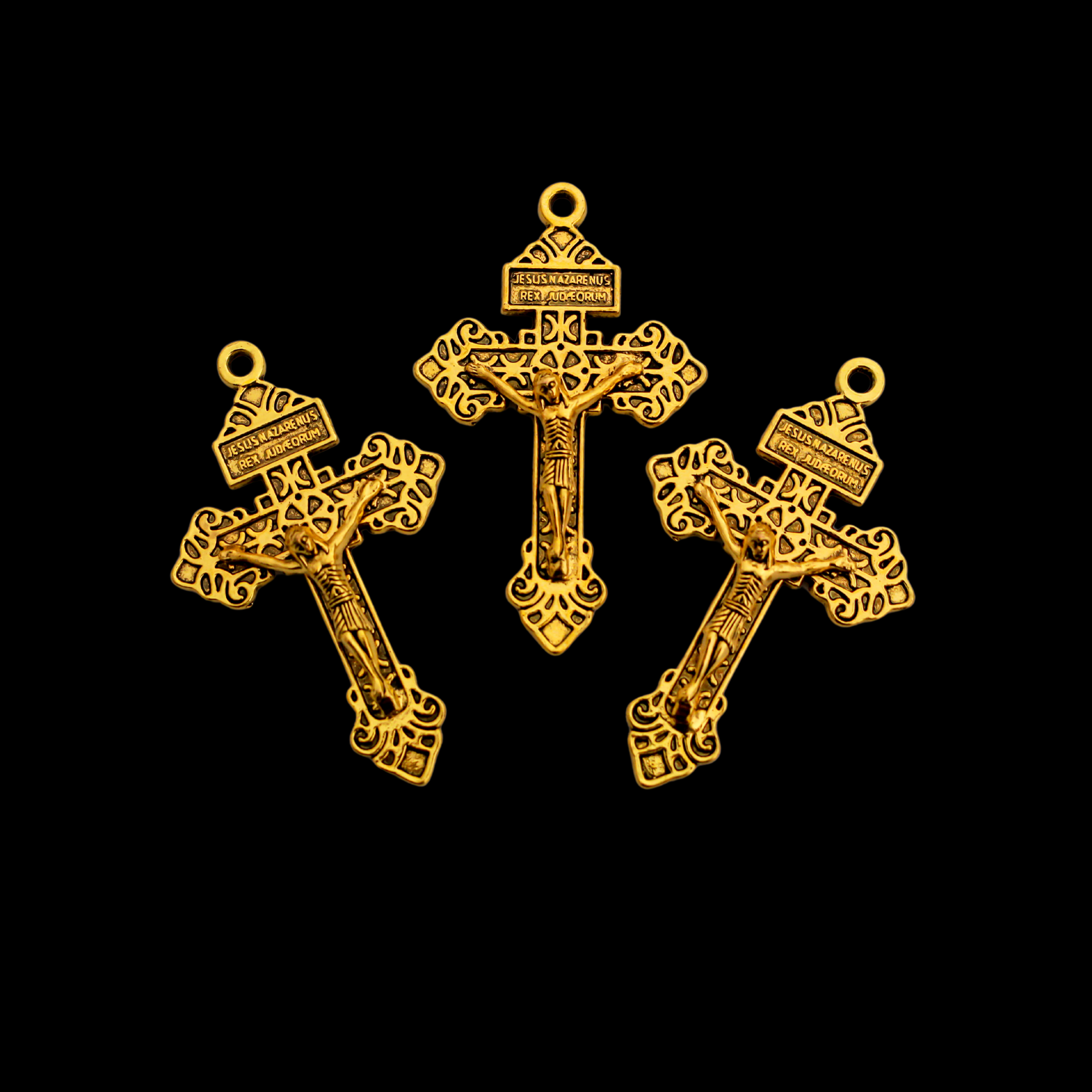 Gold Indulgence Pardon Crucifix 2-1/8