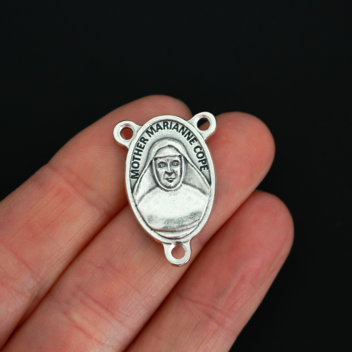 Father Damien of Molokai and Saint Mary MacKillop Rosary Centerpiece