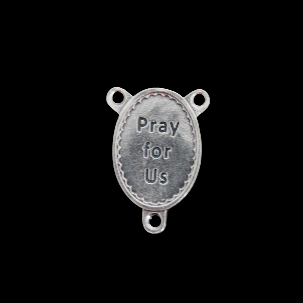 Saint Dymphna Blue Enamel Rosary Centerpiece - Patron of Depression