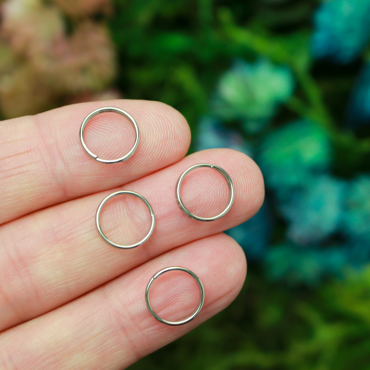 10mm Split Key Rings - Stainless Steel Double Loop Jump Ring, 100pcs