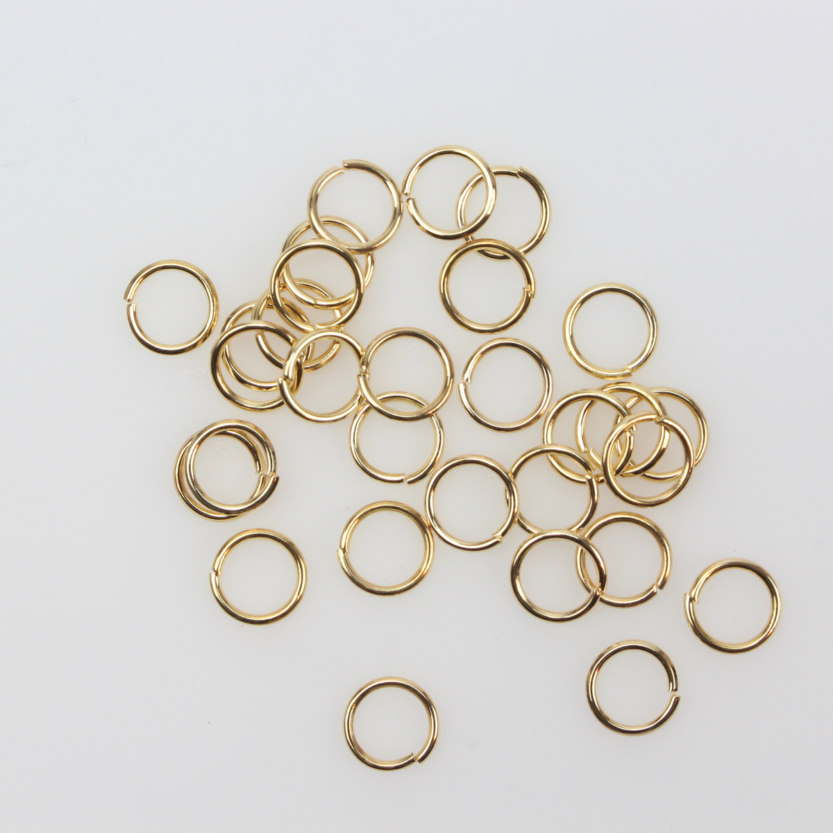 Light Gold Plated Iron Based Jump Rings 6mm 21 Gauge, 100pcs per package –  Small Devotions