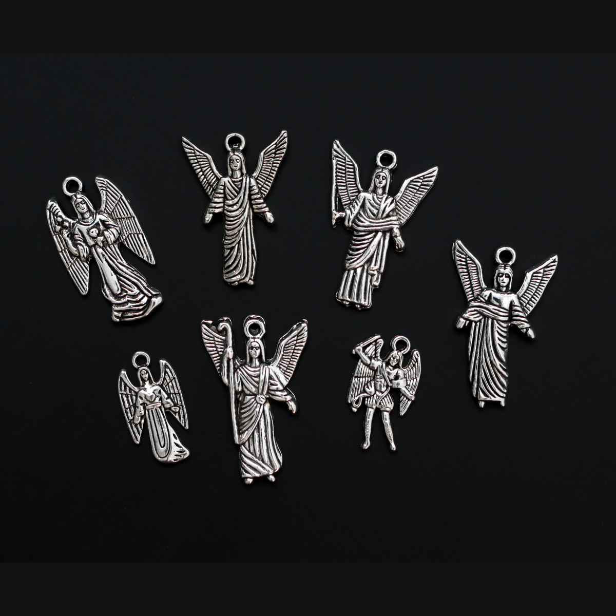 716 天然石　天使　水晶　ラフロック　エンジェル　チャーム 7_archangels_charm_set_1_1200x