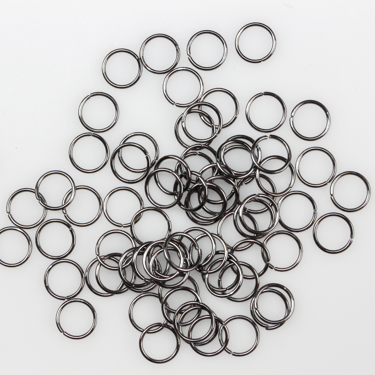 7mm Gunmetal Gray Jump Rings 21 Gauge Iron Base Alloy - 100pcs