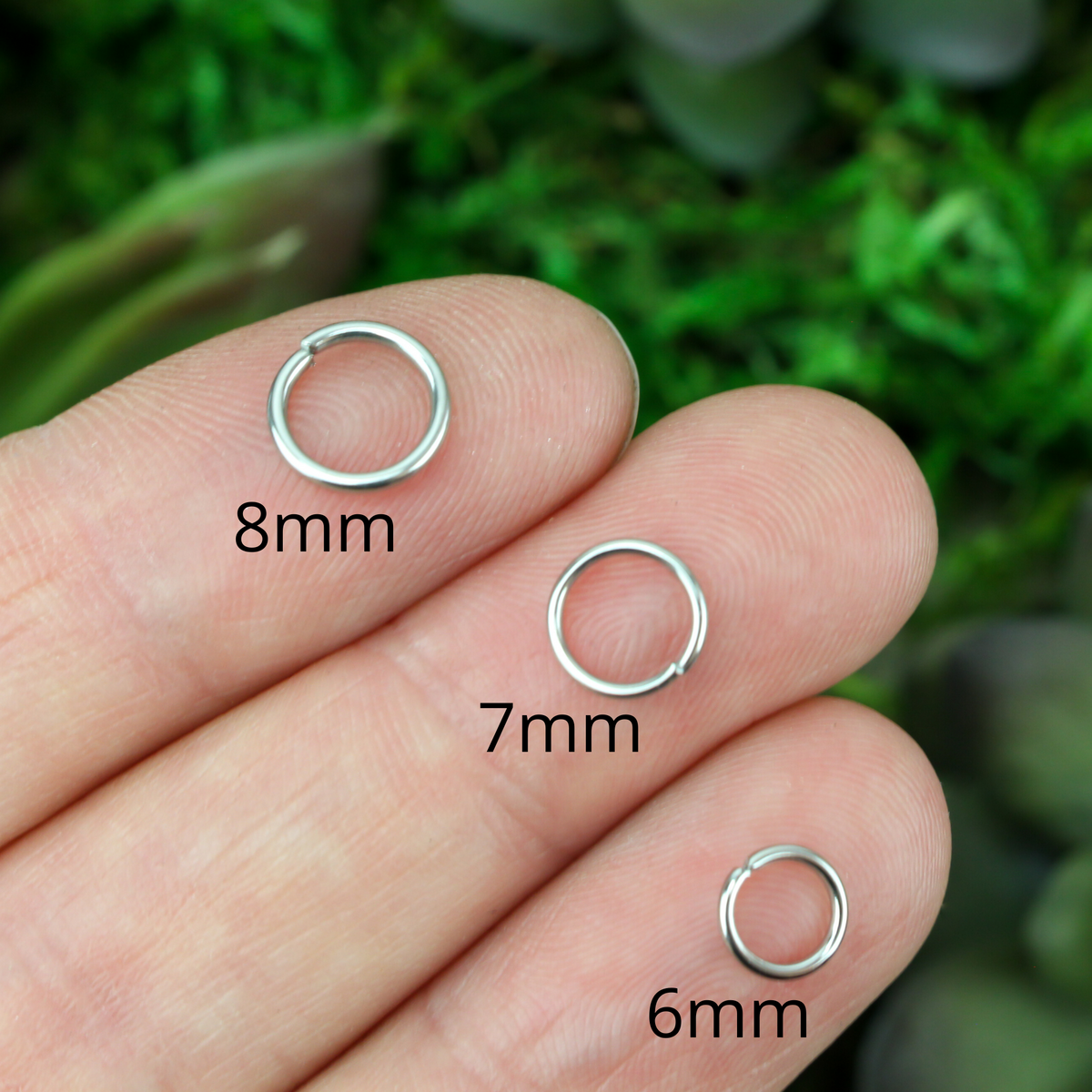7mm Jump Rings 20 Gauge Stainless Steel - 100pcs 7mmx0.8mm