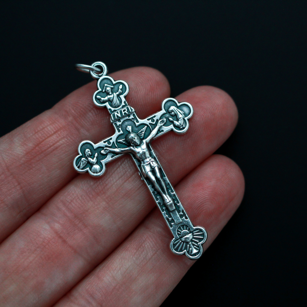 Holy Eucharist crucifix cross, 1-7/8" long