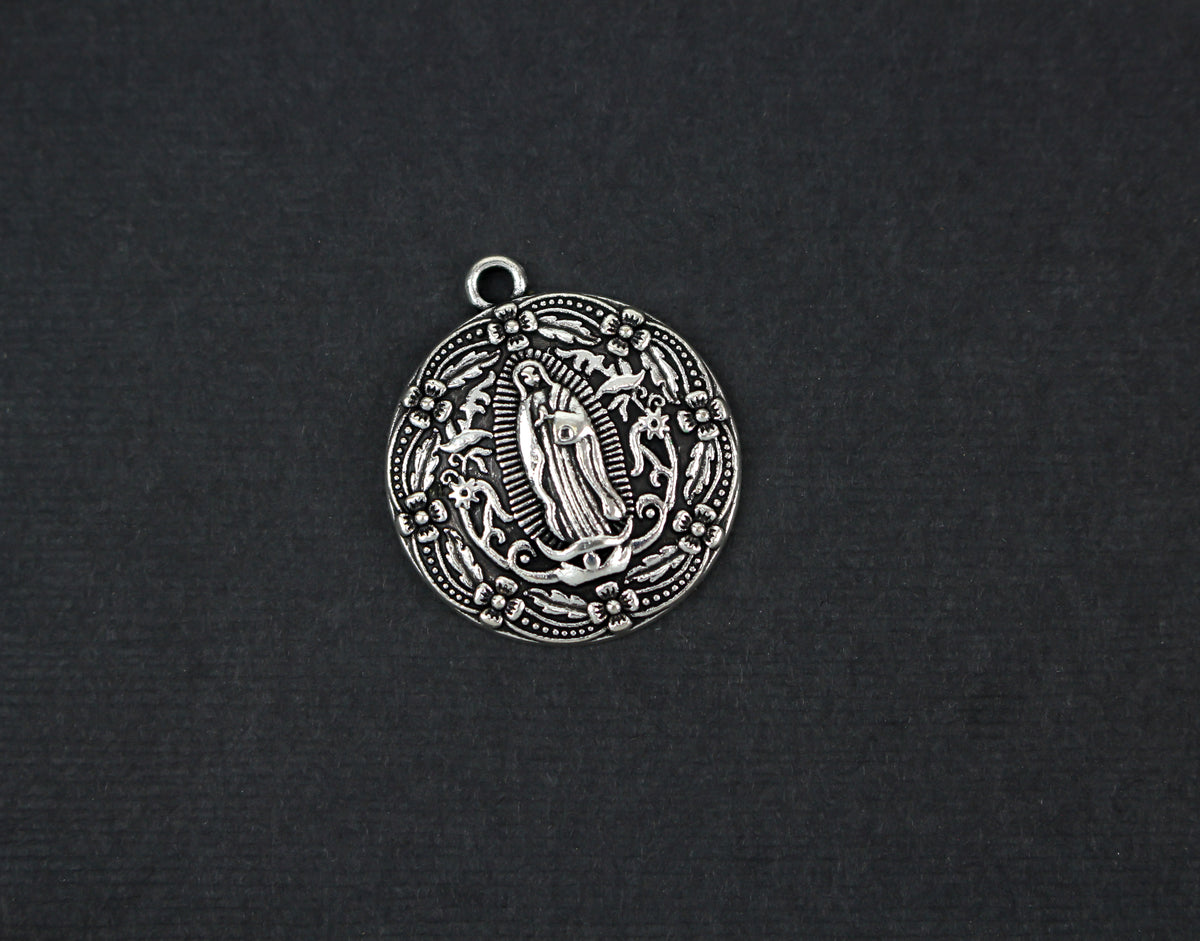 Our Lady of Guadalupe Round Devotional Pendant - 5pcs