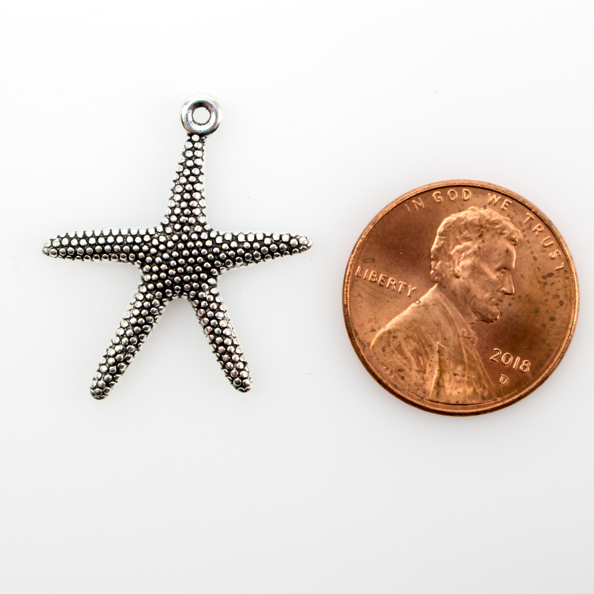 Starfish Charms Silver Tone Color - Symbol of Renewal, Regeneration - 25pcs