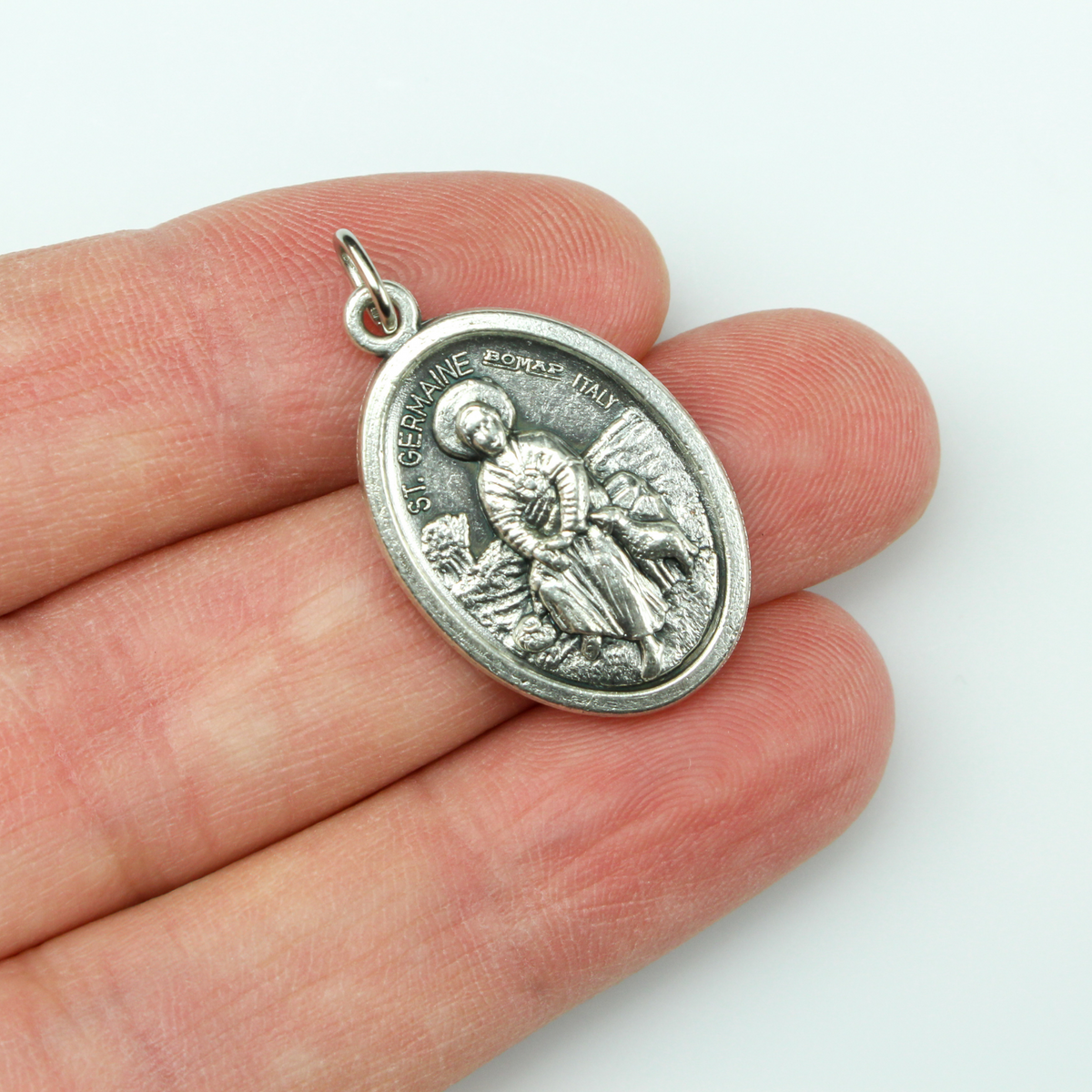 Saint Germaine Cousin Medal - Patron of Disabled People, Physically Challenged People and Child Abuse Victims