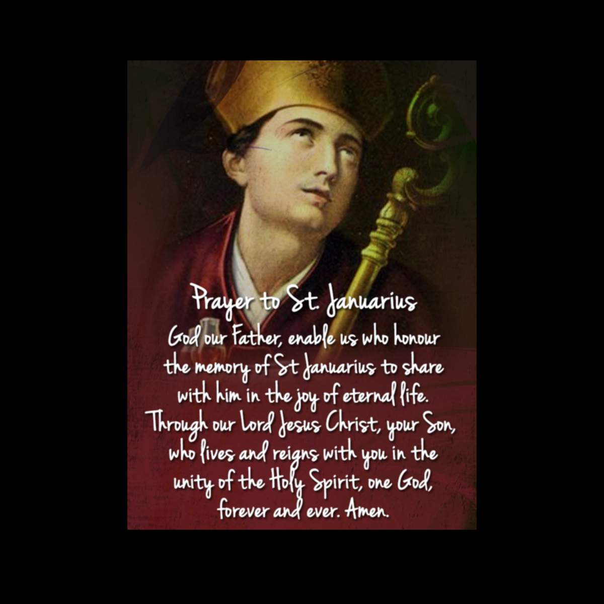 Saint Januarius Medal - Patron of Naples, Blood Disorders, Invoked Against the Evil Eye