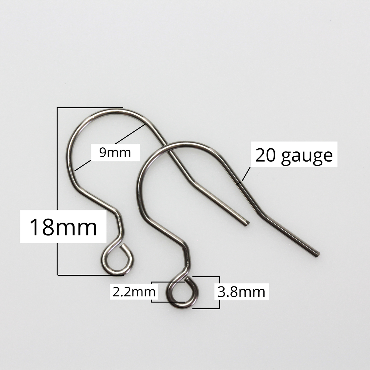 Stainless Steel Earring Hooks with Horizontal Loop - 20 gauge, 30 piec –  Small Devotions