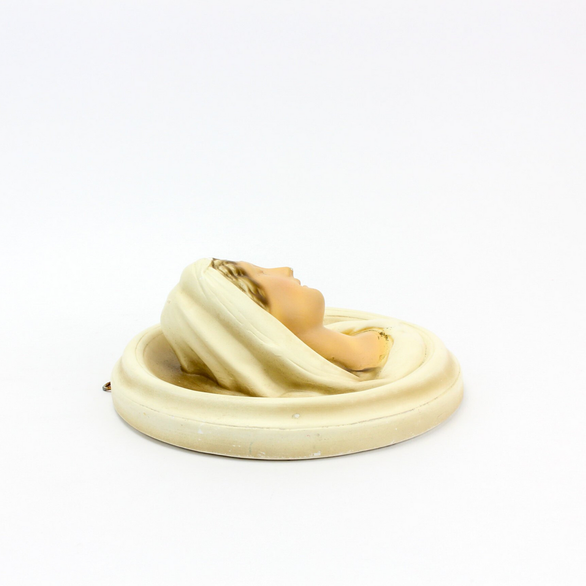 Vintage Chalkware Blessed Virgin Mary Wall Plaque
