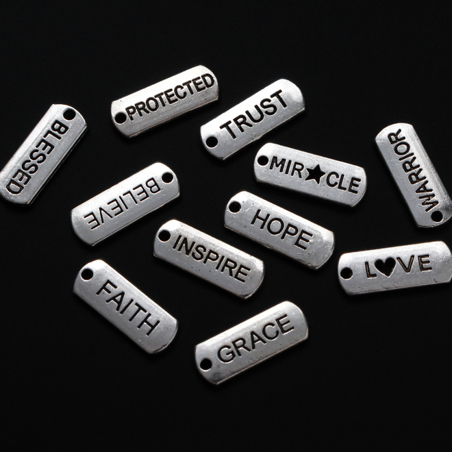 Letters, words &amp; quote charms