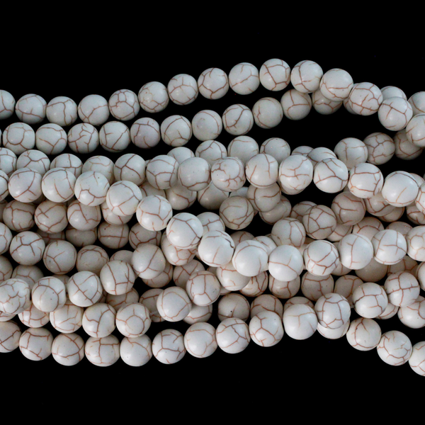 10mm Synthetic Magnesite Beads, One Strand - 40 beads