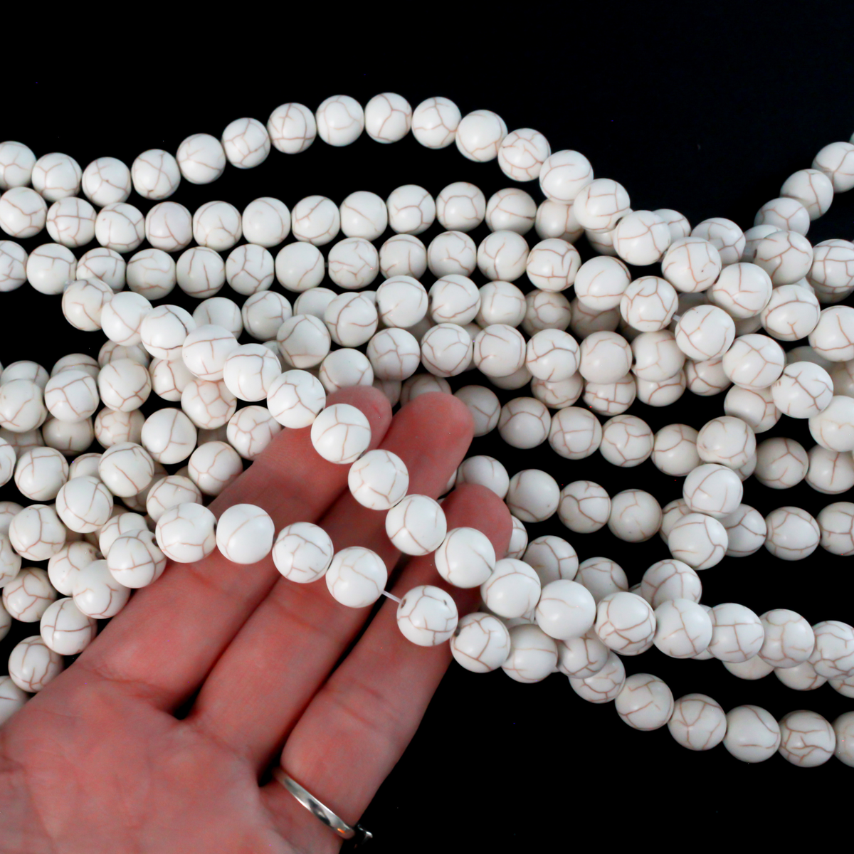 Beautiful synthetic magnesite beads that are a practical alternative to real magnesite