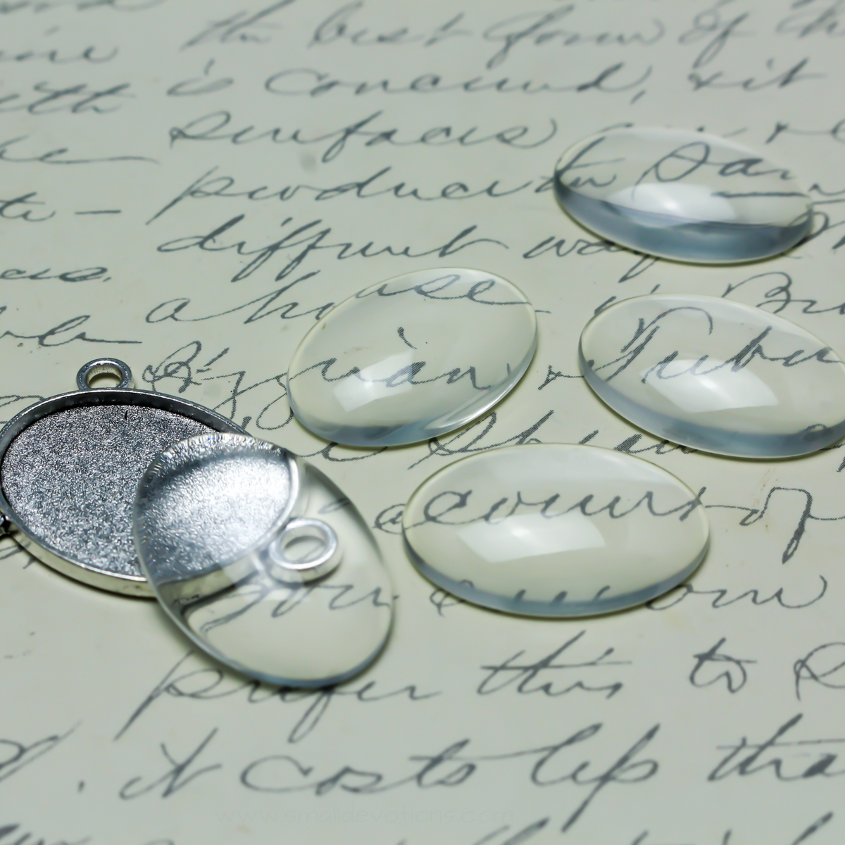 Clear Glass Oval Cabochons 18x25mm for Rosaries, Pendants, Magnets - 20pcs
