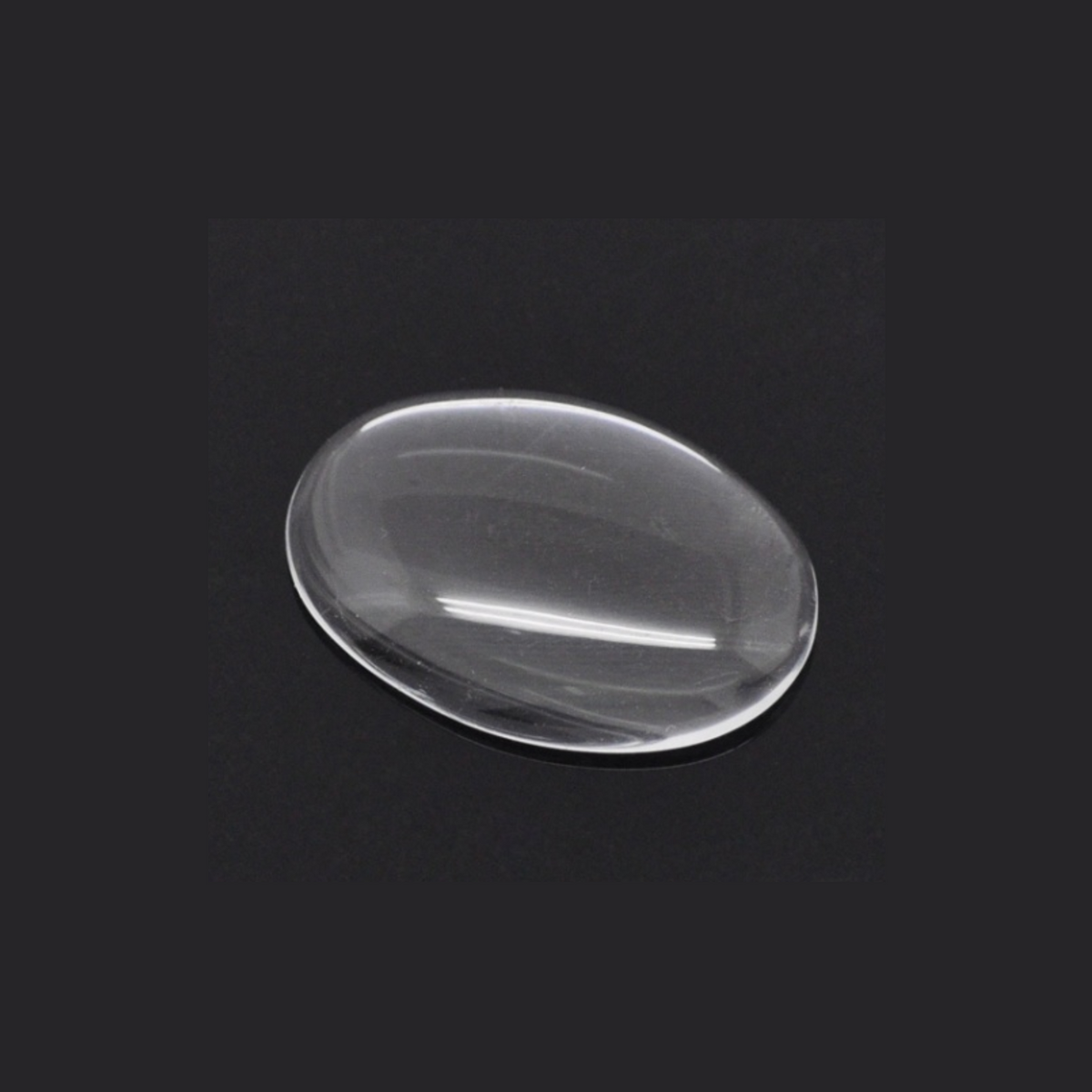 Clear Glass Oval Cabochons 18x25mm for Rosaries, Pendants, Magnets - 20pcs