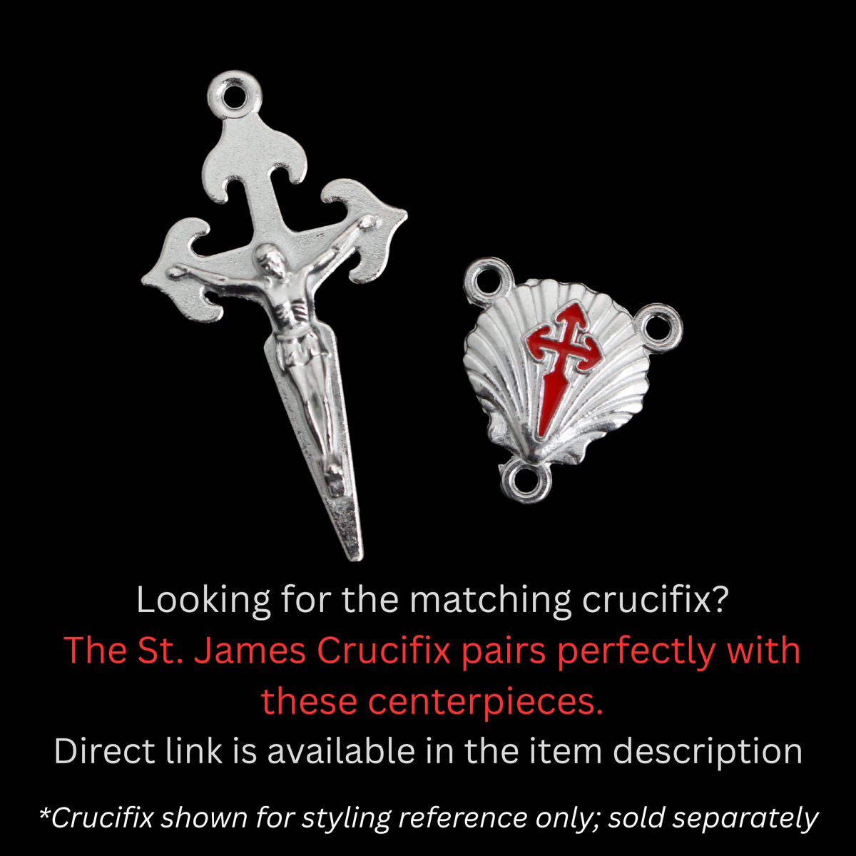 St James the Greater Scallop Shell Rosary Centerpieces - Camino de Santiago, 5pcs