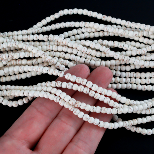 Beautiful synthetic magnesite beads that are a practical alternative to real magnesite.