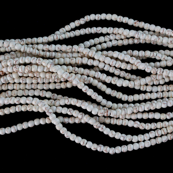 Beautiful synthetic magnesite beads that are a practical alternative to real magnesite.