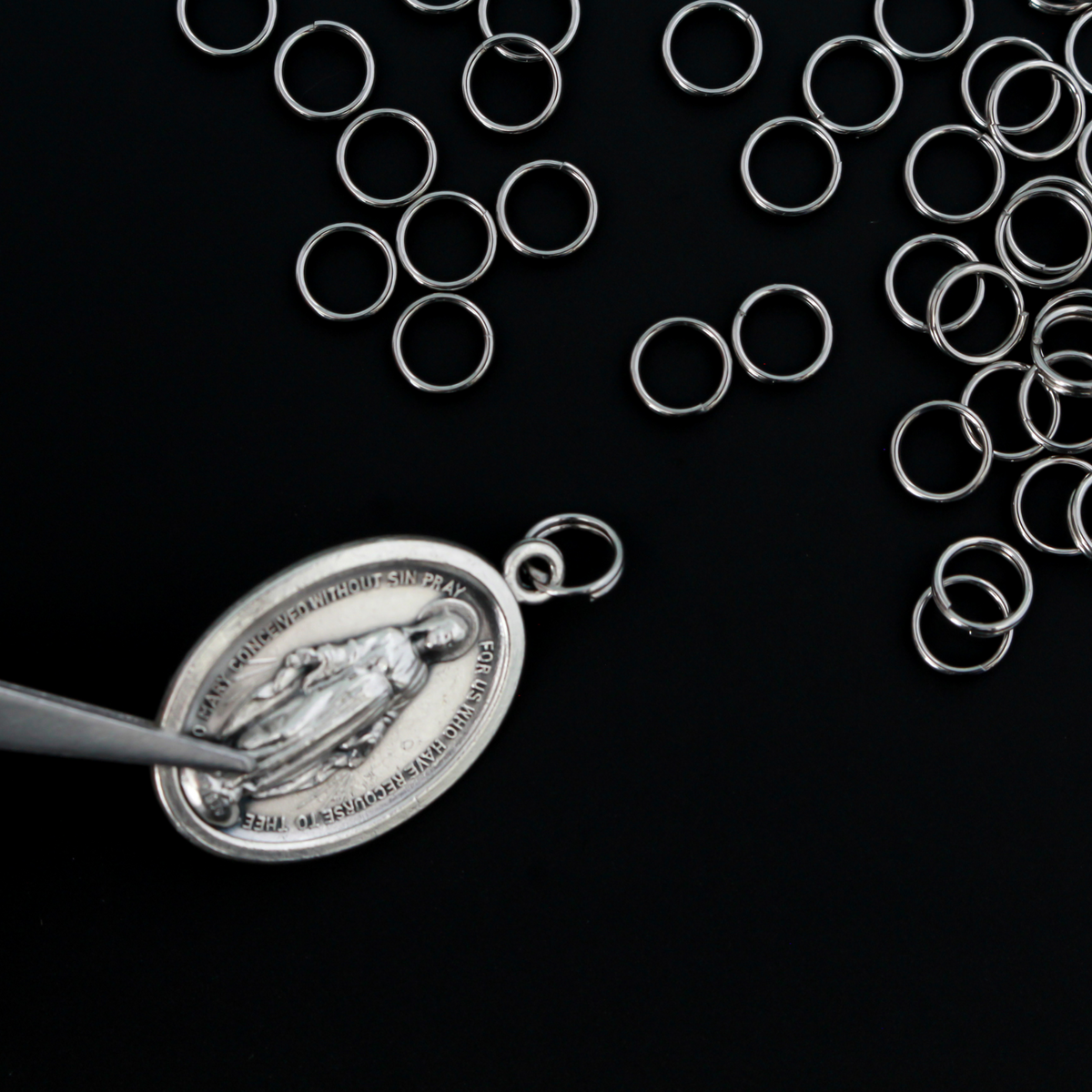 6mm Split Jump Rings - Stainless Steel Double Loop Rings, 100pcs