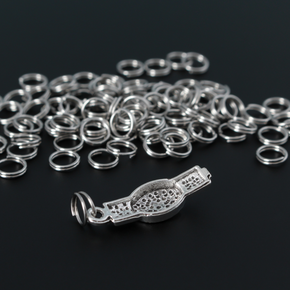 6mm Split Jump Rings - Stainless Steel Double Loop Rings, 100pcs