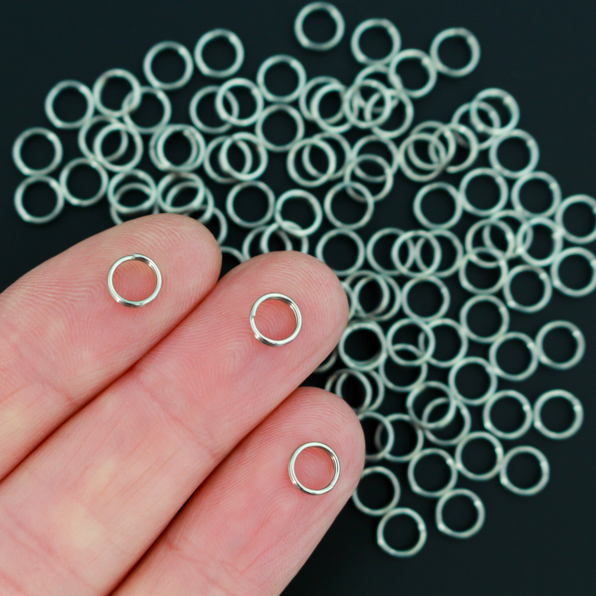 6mm Split Jump Rings - Stainless Steel Double Loop Rings, 100pcs