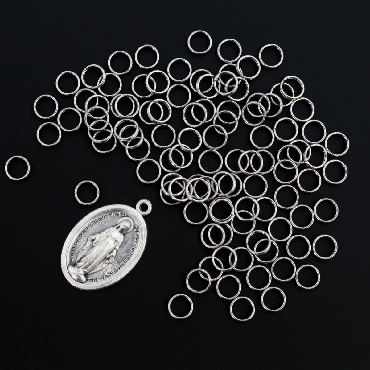 6mm Split Jump Rings - Stainless Steel Double Loop Rings, 100pcs