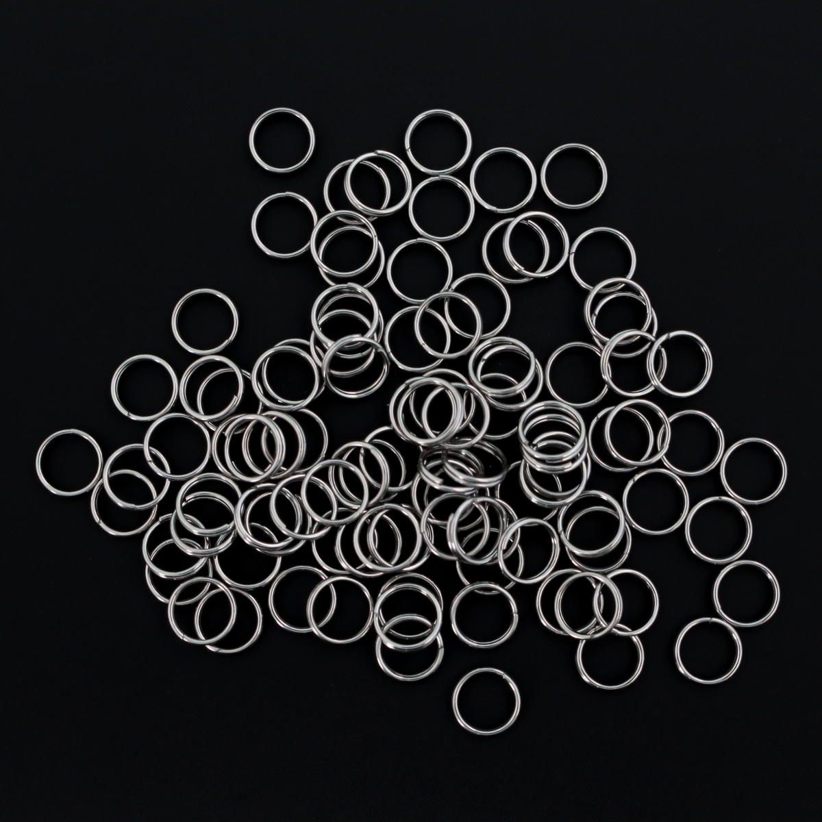 7mm Split Jump Rings - Stainless Steel Double Loop Rings, 100pcs
