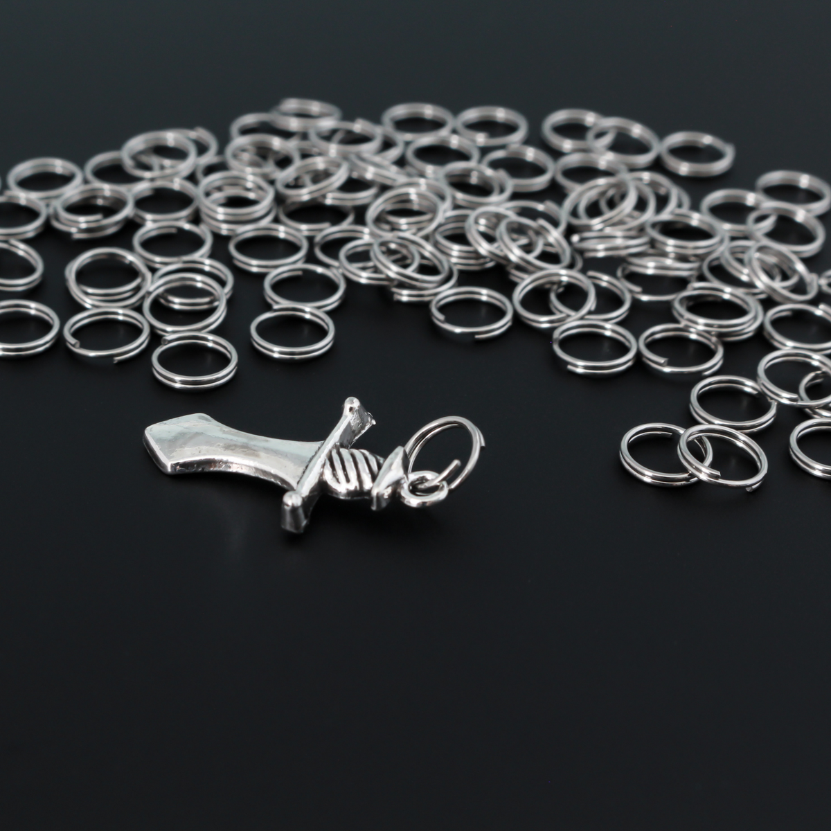 7mm Split Jump Rings - Stainless Steel Double Loop Rings, 100pcs