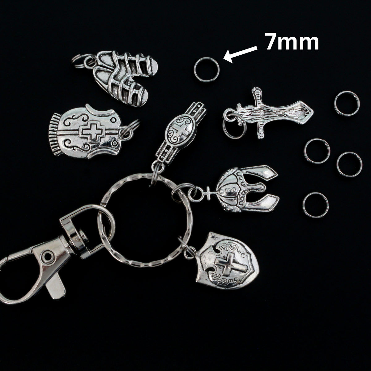 7mm Split Jump Rings - Stainless Steel Double Loop Rings, 100pcs
