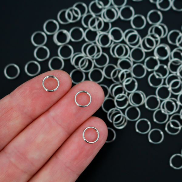7mm Split Jump Rings - Stainless Steel Double Loop Rings, 100pcs