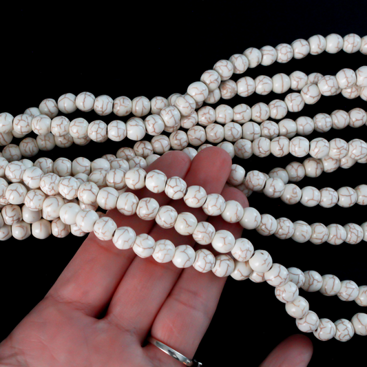 Beautiful synthetic magnesite beads that are a practical alternative to real magnesite.