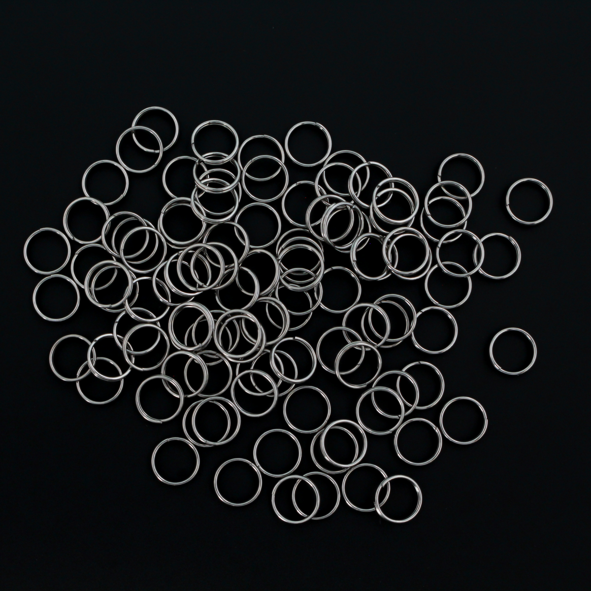 8mm Split Jump Rings - Stainless Steel Double Loop Rings, 100pcs