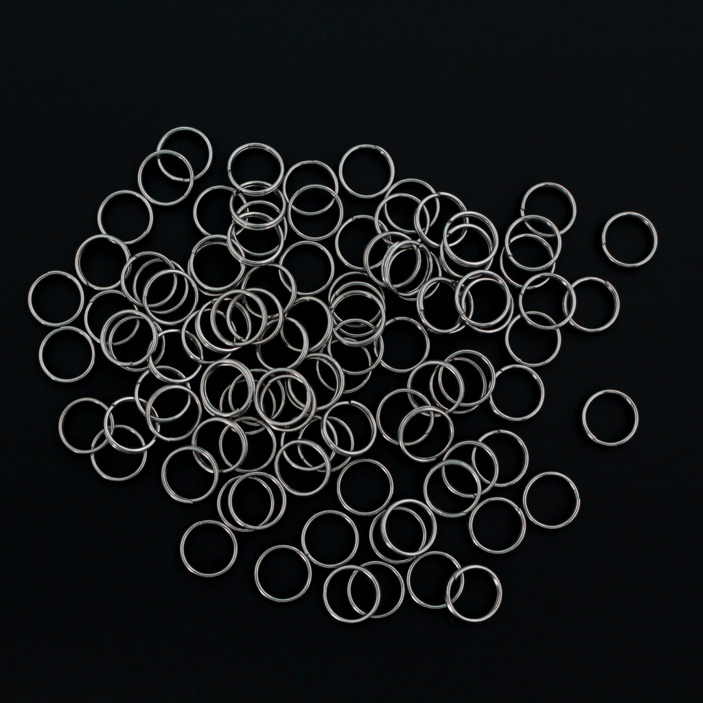 Steel Loop Rings 8mm Split Jump Rings - Stainless Steel Double Loop Rings, 100pcs ...
