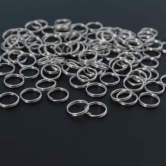 8mm Split Jump Rings - Stainless Steel Double Loop Rings, 100pcs