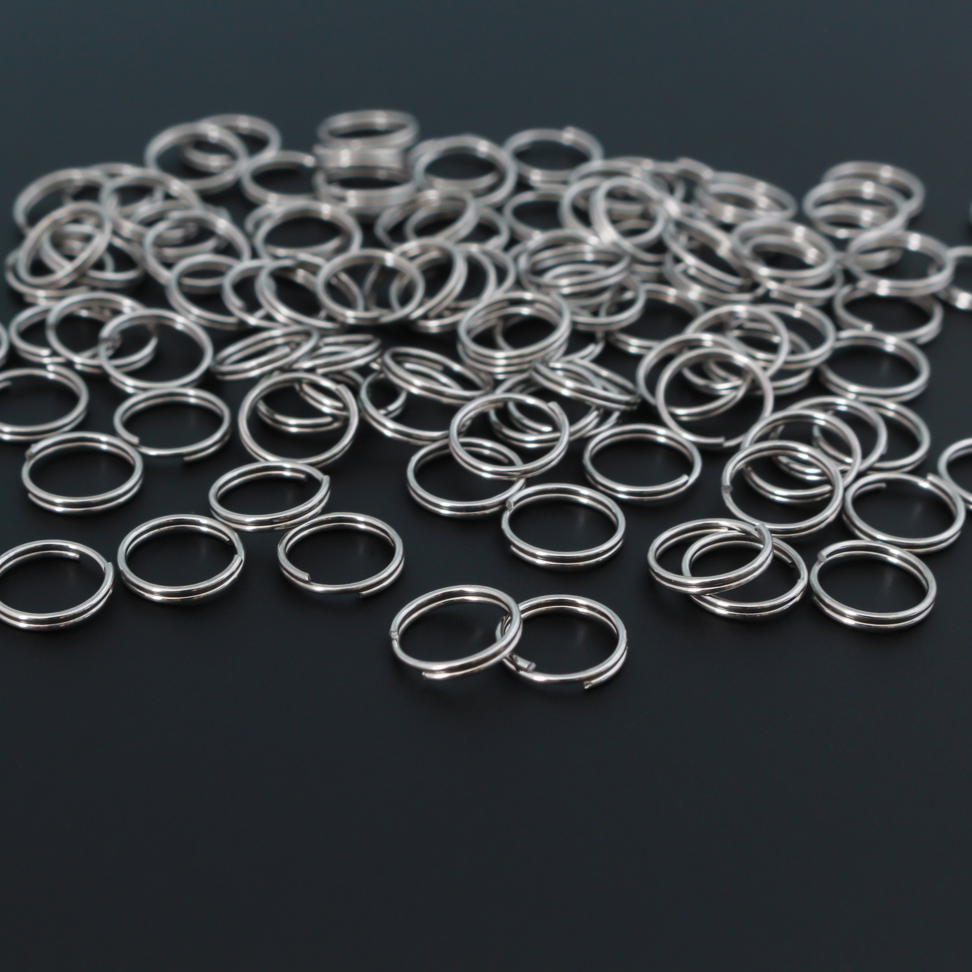 Steel Loop Rings 8mm Split Jump Rings - Stainless Steel Double Loop Rings, 100pcs ...