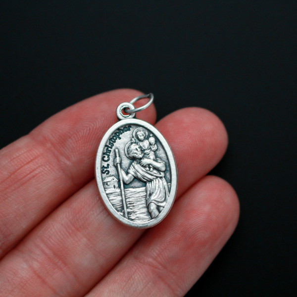 Saint Christopher Pray For Us Medal - Patron Against Plagues, Nightmares, Tempests