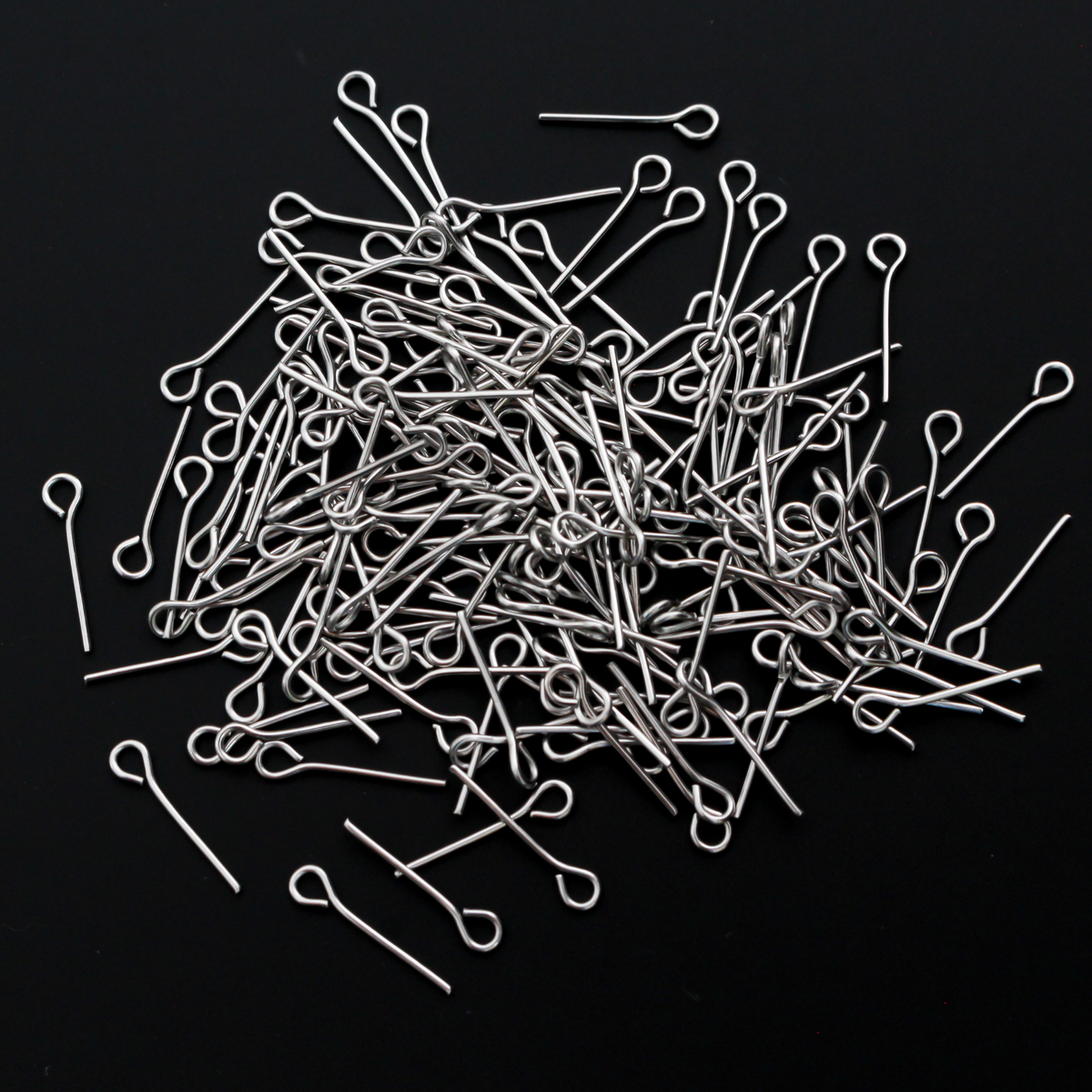 Stainless Steel Eye Pins 11mm Long x 0.7mm (21 Gauge) 20g which is approx 220pcs