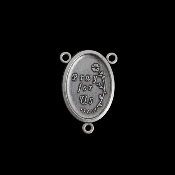 Saint Rita Rosary Centerpiece 1 inch Oval - Patroness of Desperate Causes