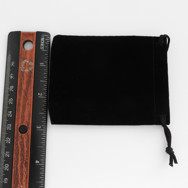 Black Velvet Drawstring Pouch 3.5" x 2.875"
