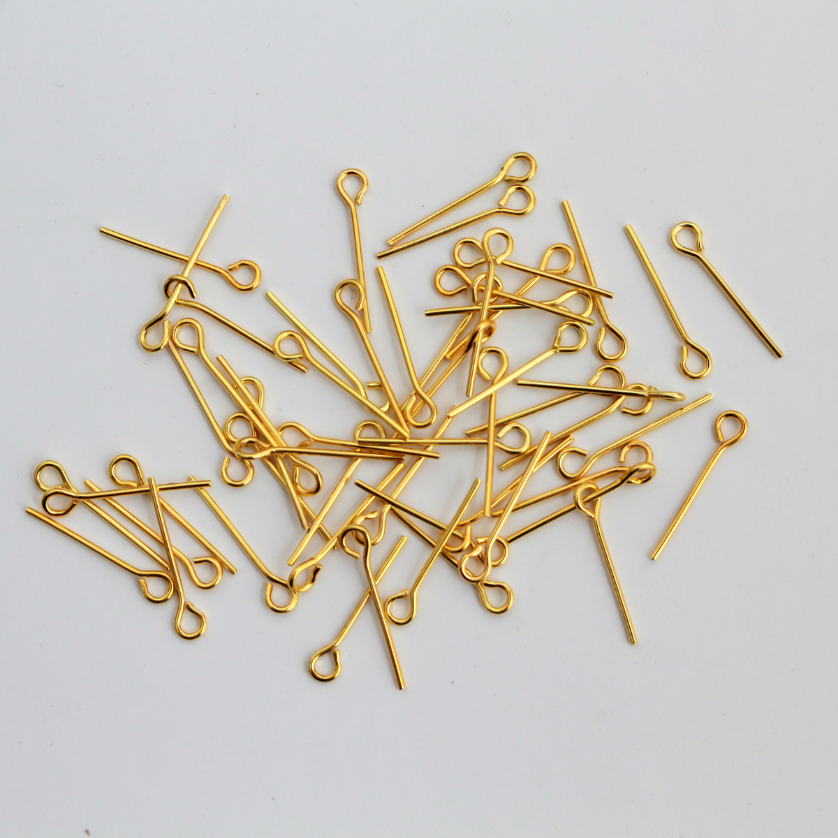 21 Gauge Golden Eye Pins 16mm x 0.7mm - 100pcs